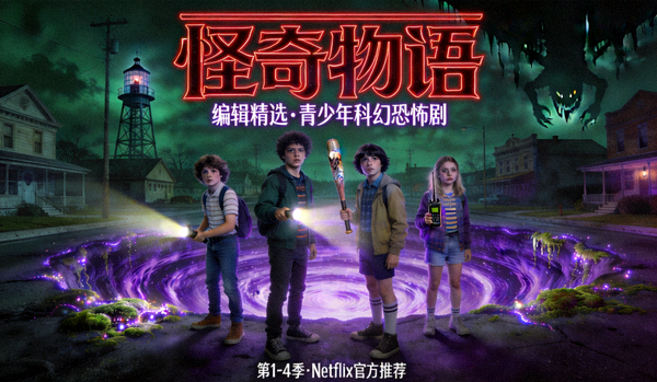 编辑精选剧集《怪奇物语》青少年科幻恐怖剧海报